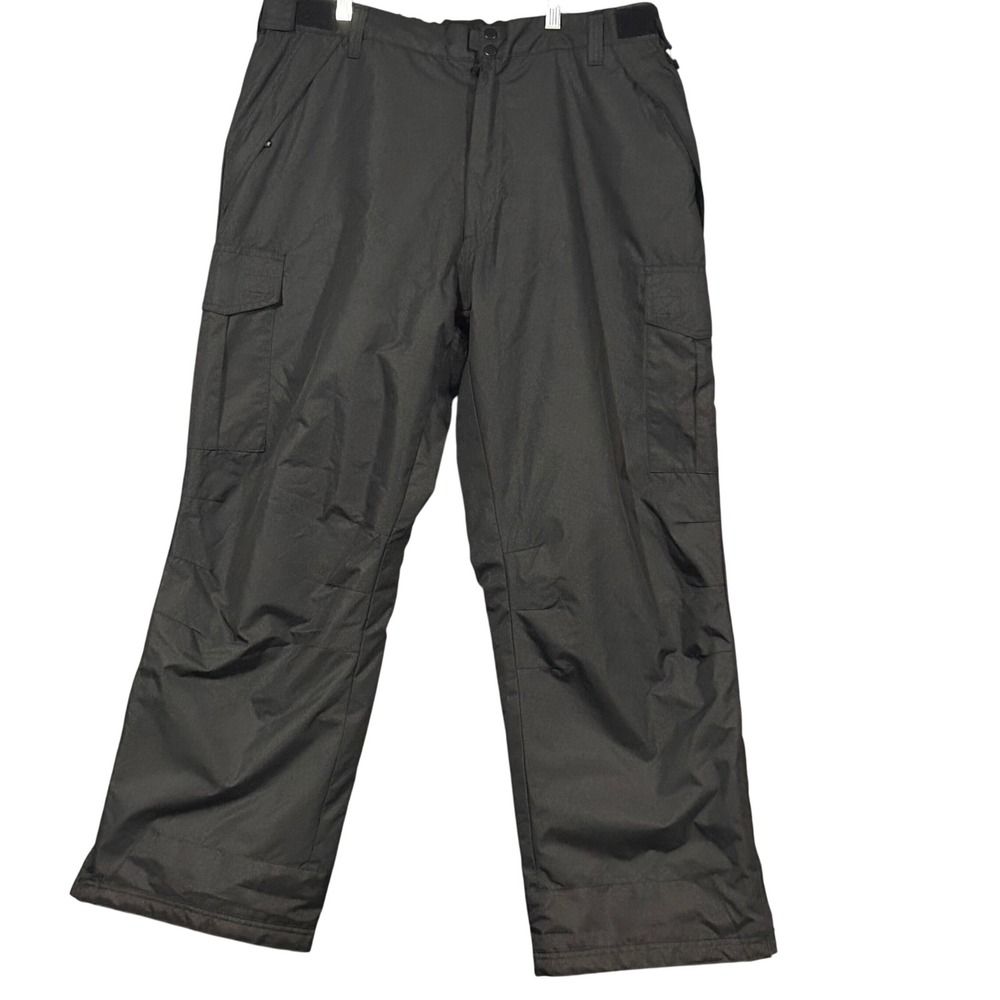 Ozark Trail Mens XL Black Cargo Snow Pants Insulated Winter Ski OT4510012929